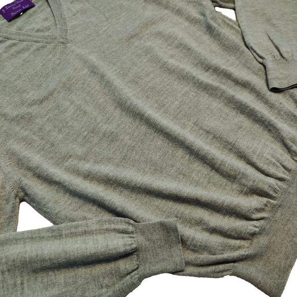 J Lawrence Khakis of Carmel Pullover Sweater Mens Sz L Merino Wool Cashmere Silk - Picture 8 of 12